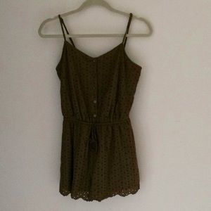 Forest green romper